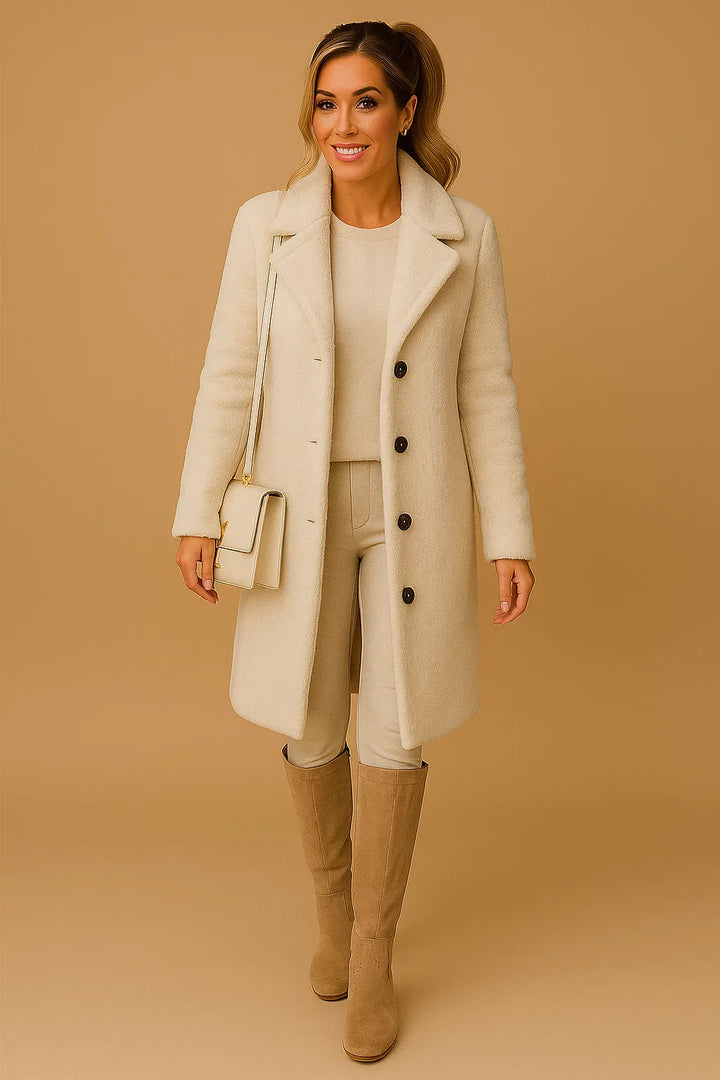 Teddy Coat | Beige | Lang