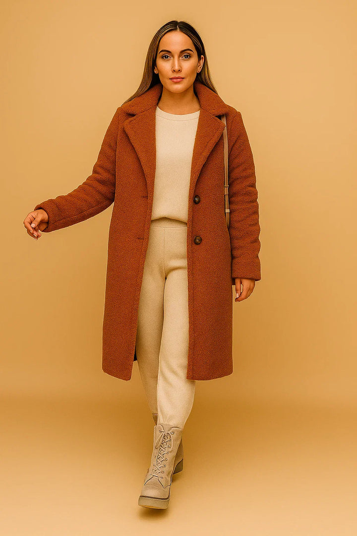 Teddy Coat | Beige | Lang