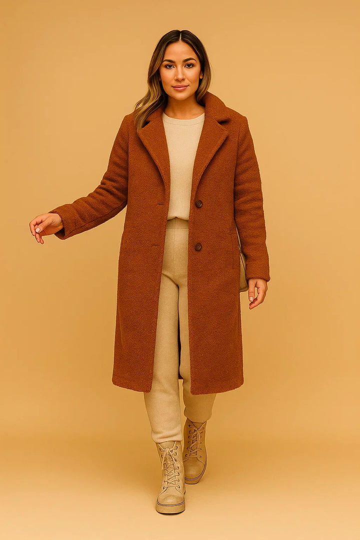 Teddy Coat | Beige | Lang