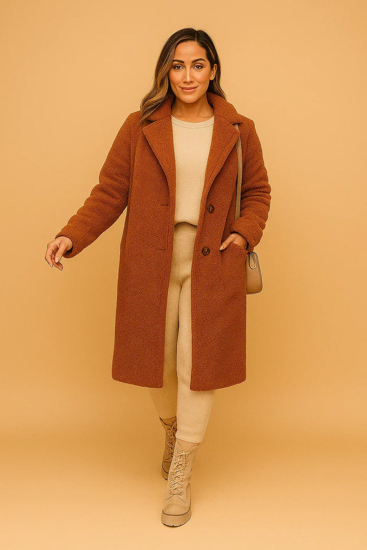 Teddy Coat | Beige | Lang