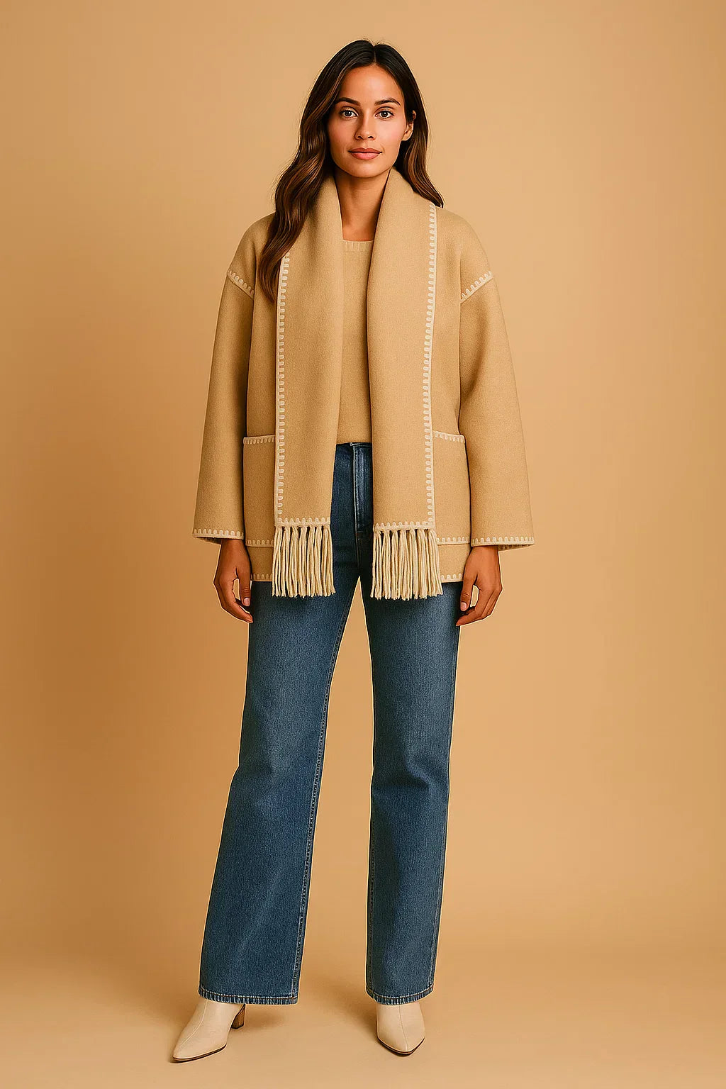 Fringe Detail Coat | Relaxed Fit