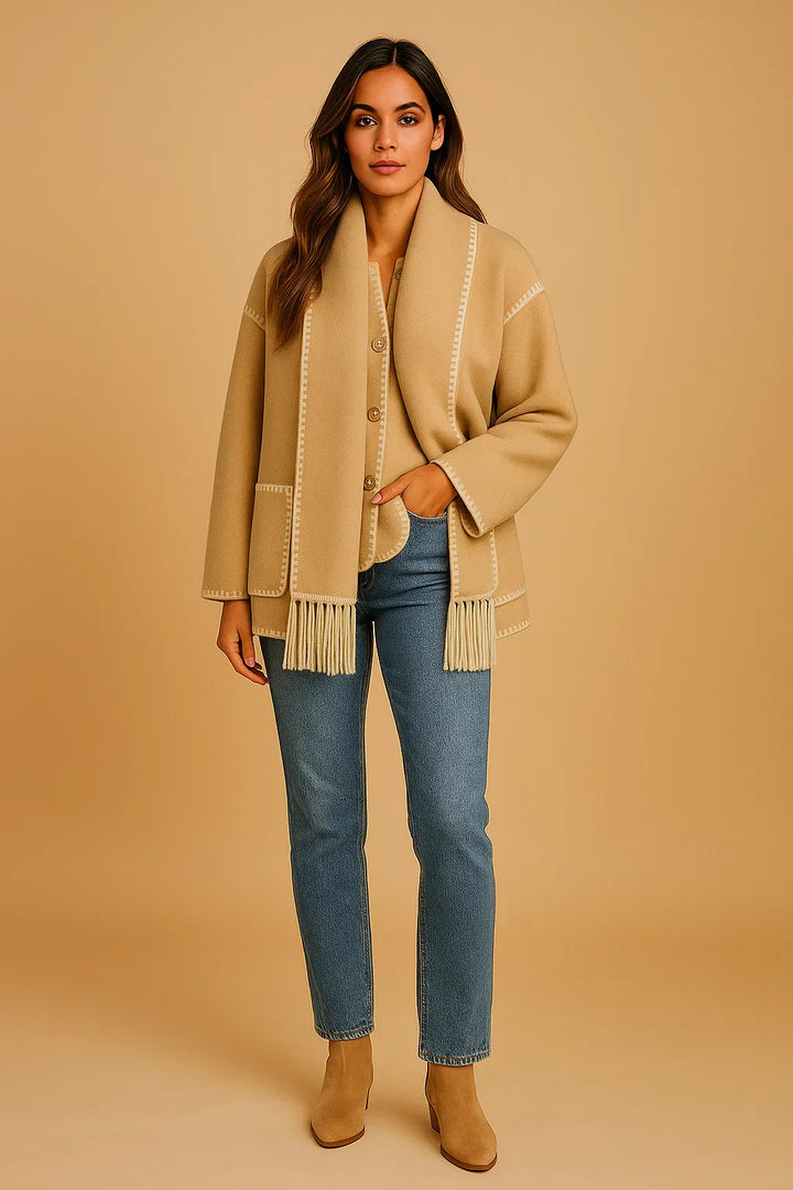 Fringe Detail Coat | Relaxed Fit