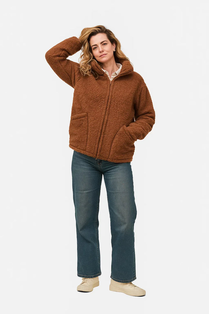 Plüsch Fleece Jacke | Weiche Textur