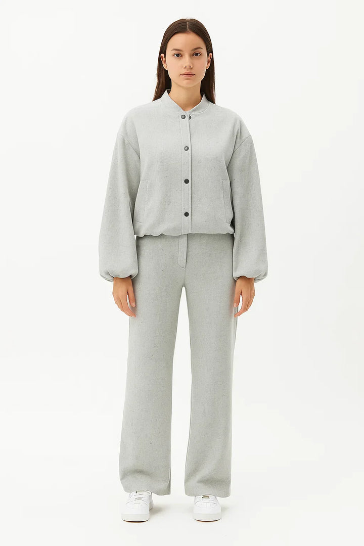 Bomberjacke mit Knopf | Stehkragen | Lockere Passform