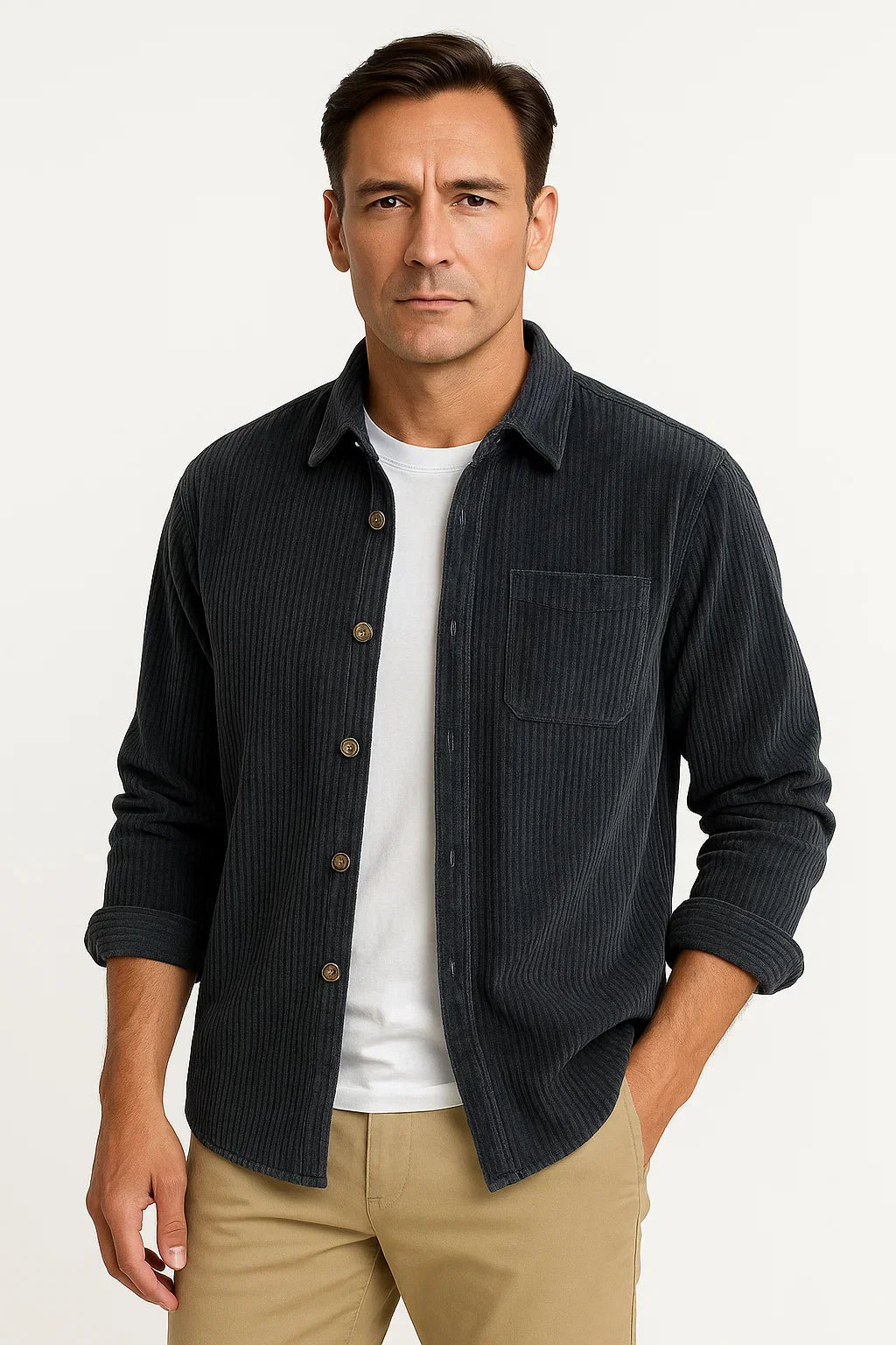 Corduroy Overshirt | Button-Up Design | Relaxed Fit