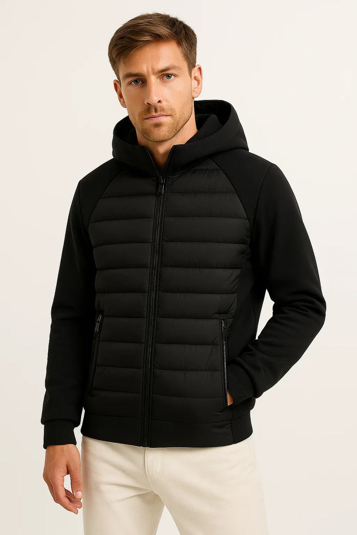 Leichter Daunenhoodie | Quilted Spliced Design | Herbst-Winter