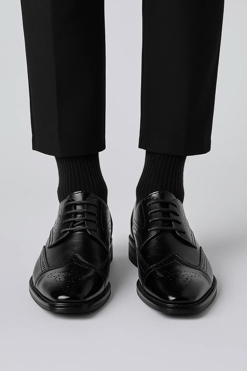 Brogue Oxford Schuhe | Poliertes PU Leder | Grundlinie Kollektion