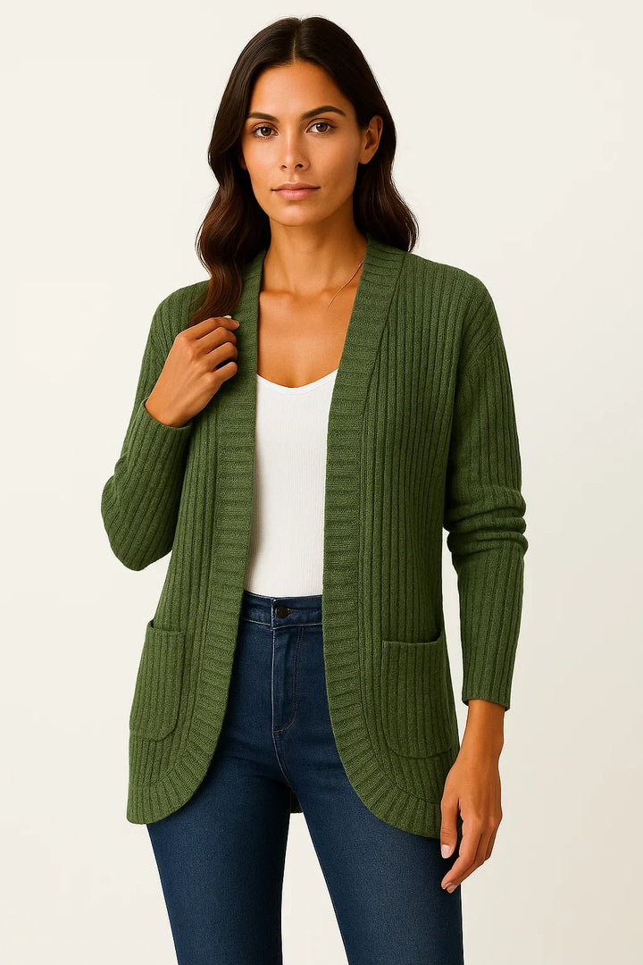 Strickjacke | Offene Vorderseite | Weicher Lässiger Schnitt