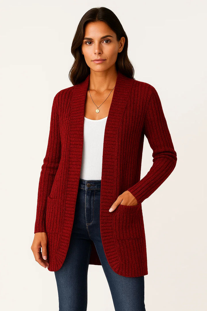 Strickjacke | Offene Vorderseite | Weicher Lässiger Schnitt