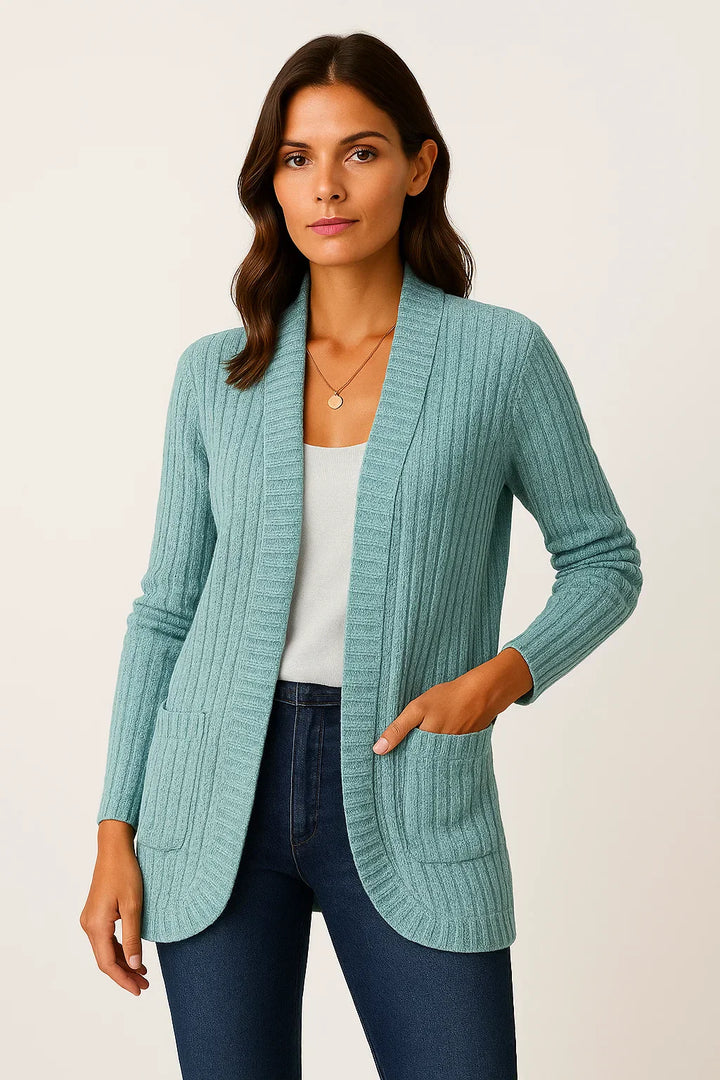 Strickjacke | Offene Vorderseite | Weicher Lässiger Schnitt
