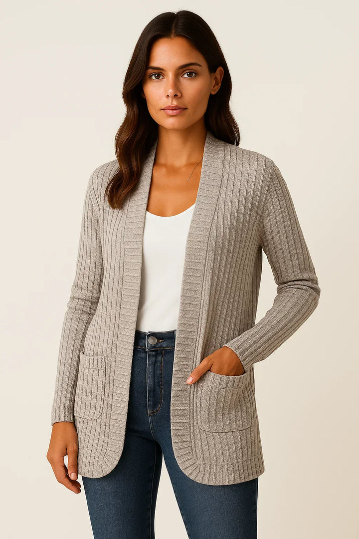 Strickjacke | Offene Vorderseite | Weicher Lässiger Schnitt