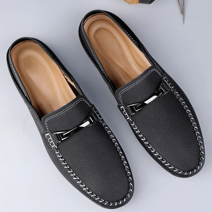 Leder Slipper | Echtes Rindsleder | Slip-On Design