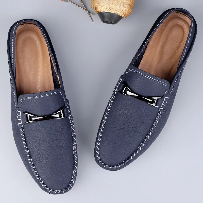 Leder Slipper | Echtes Rindsleder | Slip-On Design