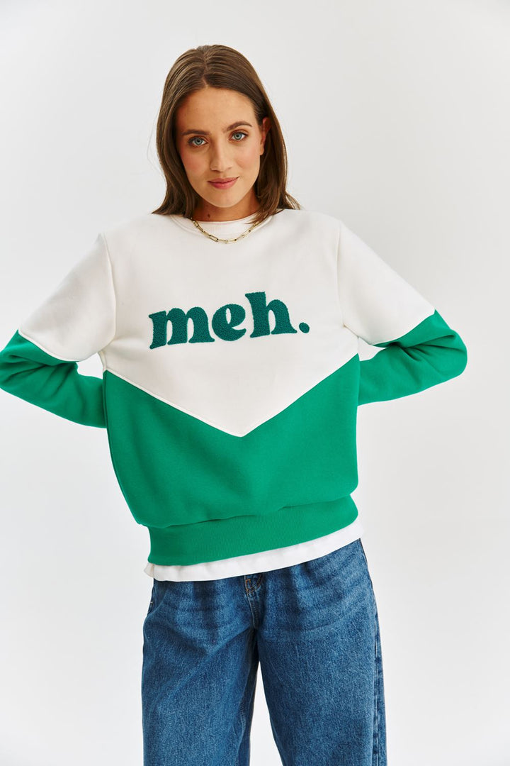 Graphic Sweatshirt | Contrast Panel | Relaxed Fit