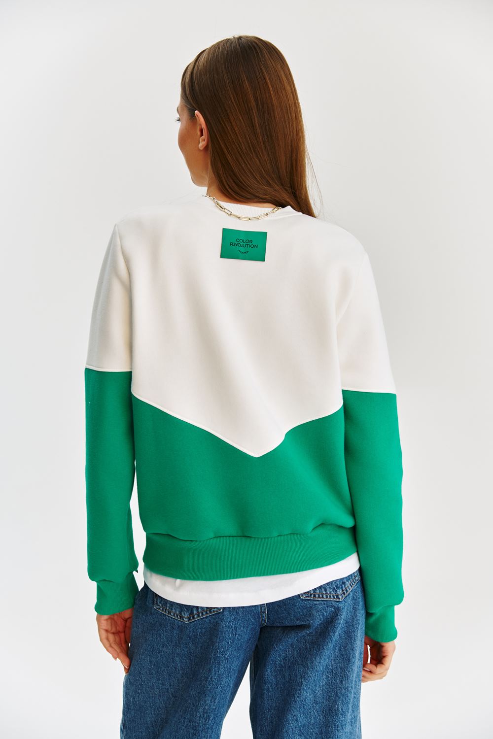 Graphic Sweatshirt | Contrast Panel | Relaxed Fit