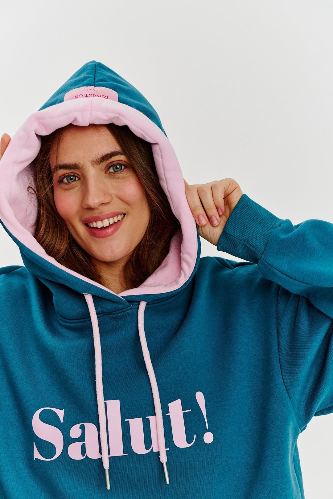 Hoodie “Salut!” | Oversized Fit | Contrast Print