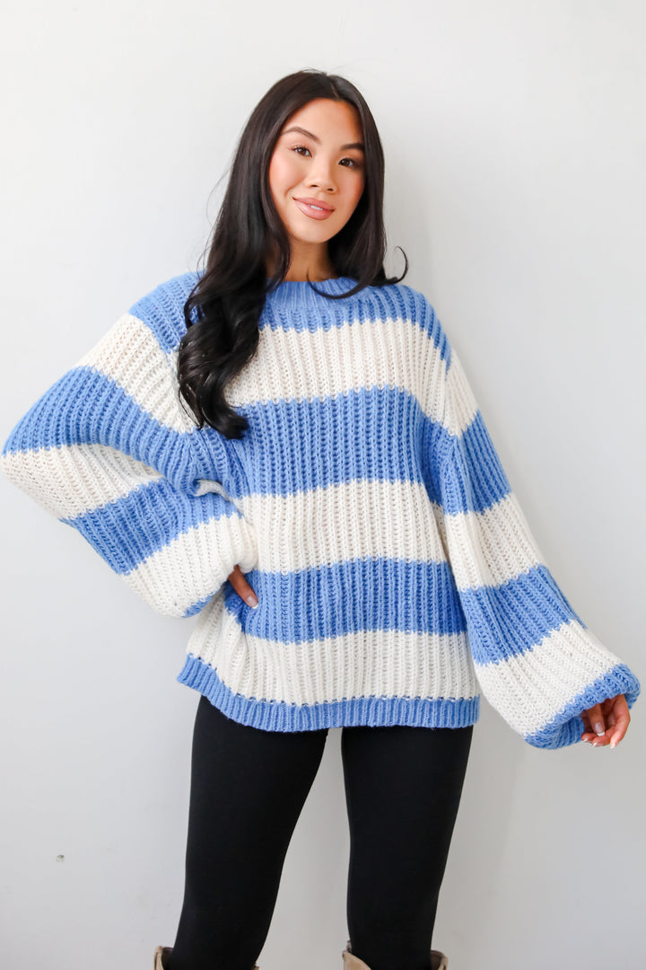 Gestreifter Oversized Pullover | Rippstrick | Relaxed Fit