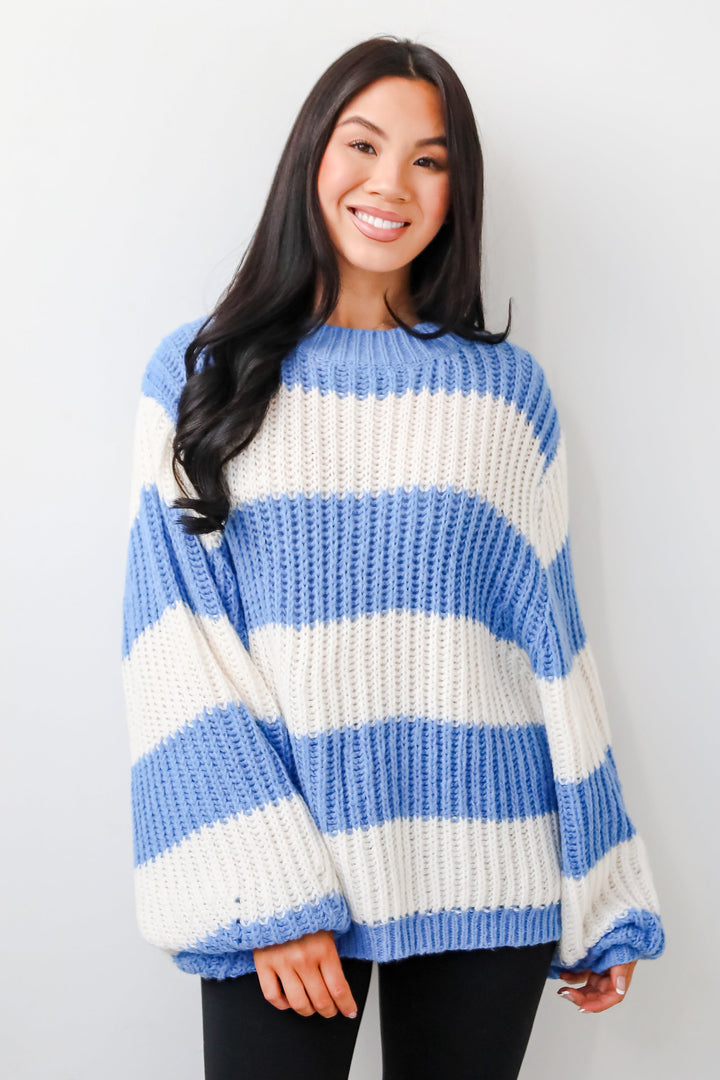 Gestreifter Oversized Pullover | Rippstrick | Relaxed Fit