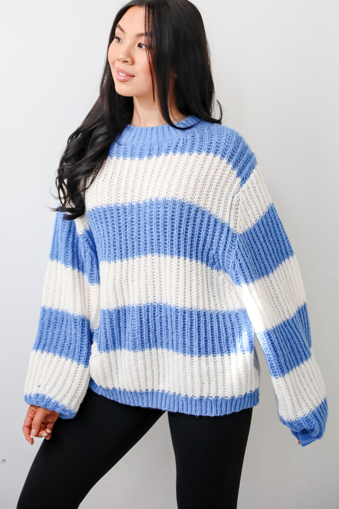 Gestreifter Oversized Pullover | Rippstrick | Relaxed Fit